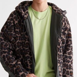 Urban Outfitters Leopard Print Teddy Jacket
